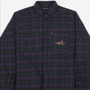 Pass Port Best Friend Embroidery Flannel Shirt